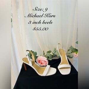 Michael Kors White Slingback Heels